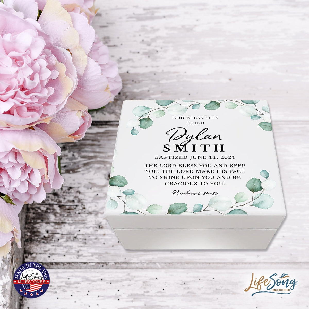 Lifesong Milestones Jewelry Keepsake Box with inset mirror for Gift for Boys and Girls