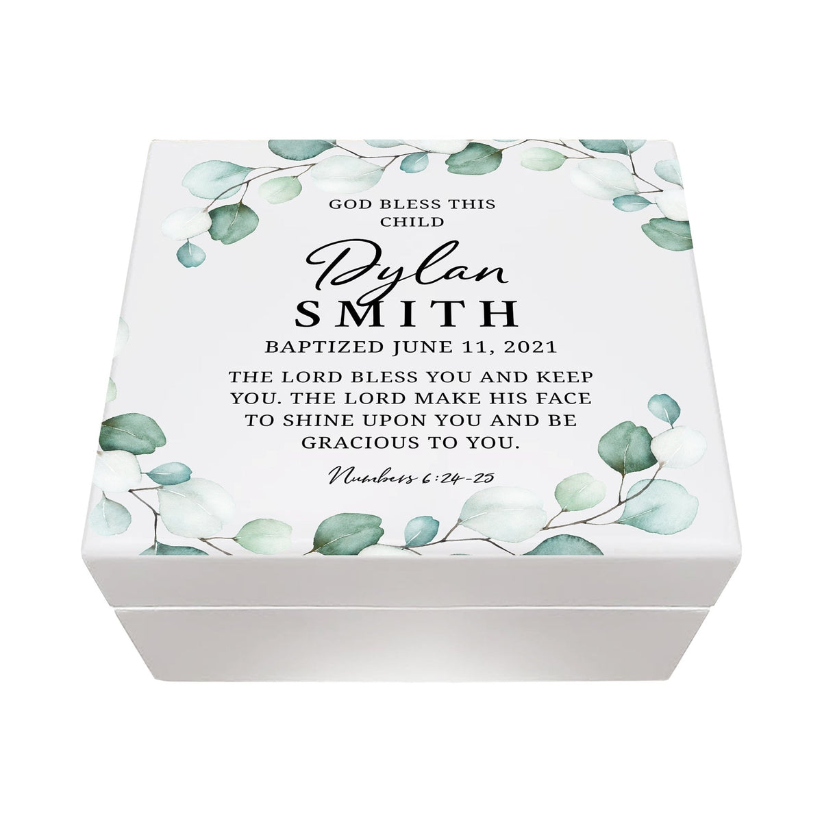 Lifesong Milestones Personalized Baptism Keepsake Jewelry Box Gift for Boys and Girls