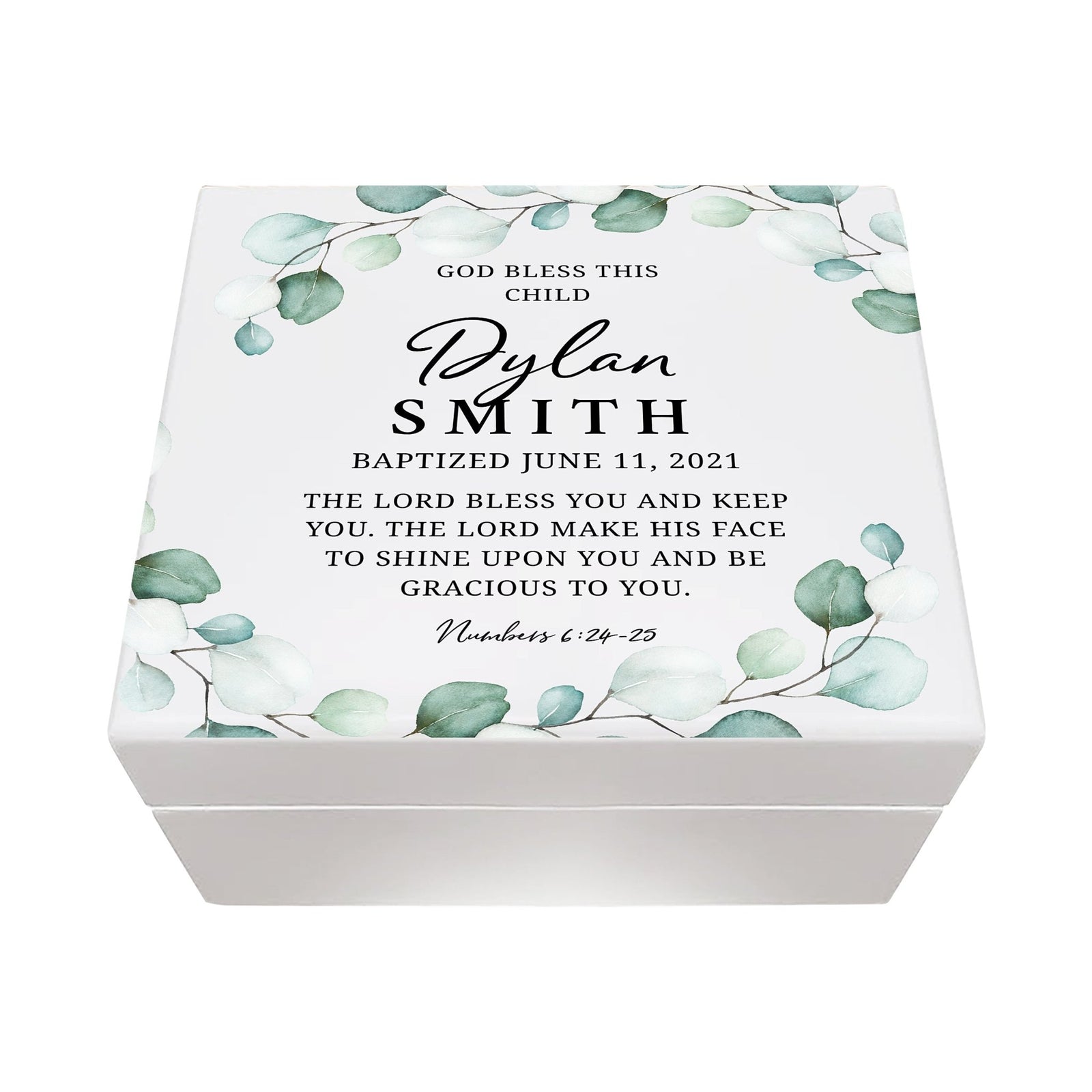 Lifesong Milestones Personalized Baptism Keepsake Jewelry Box Gift for Boys and Girls