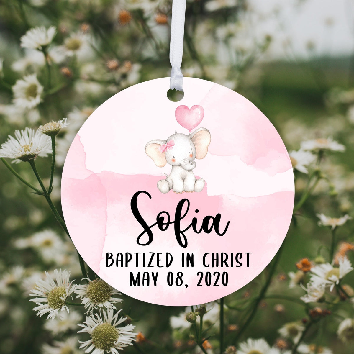 Personalized Baptism Wooden Ornament - May God Bless You - LifeSong Milestones