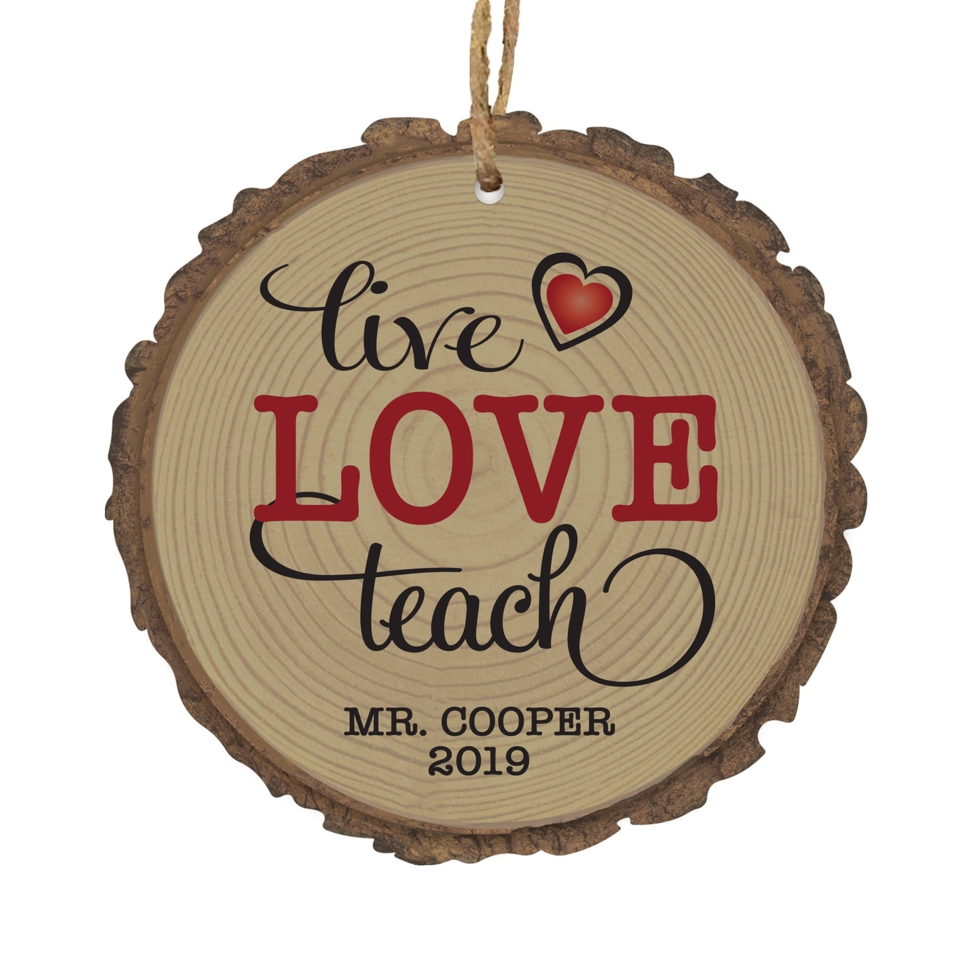 Personalized Barky Christmas Ornament For Teachers Live Love Teach - LifeSong Milestones