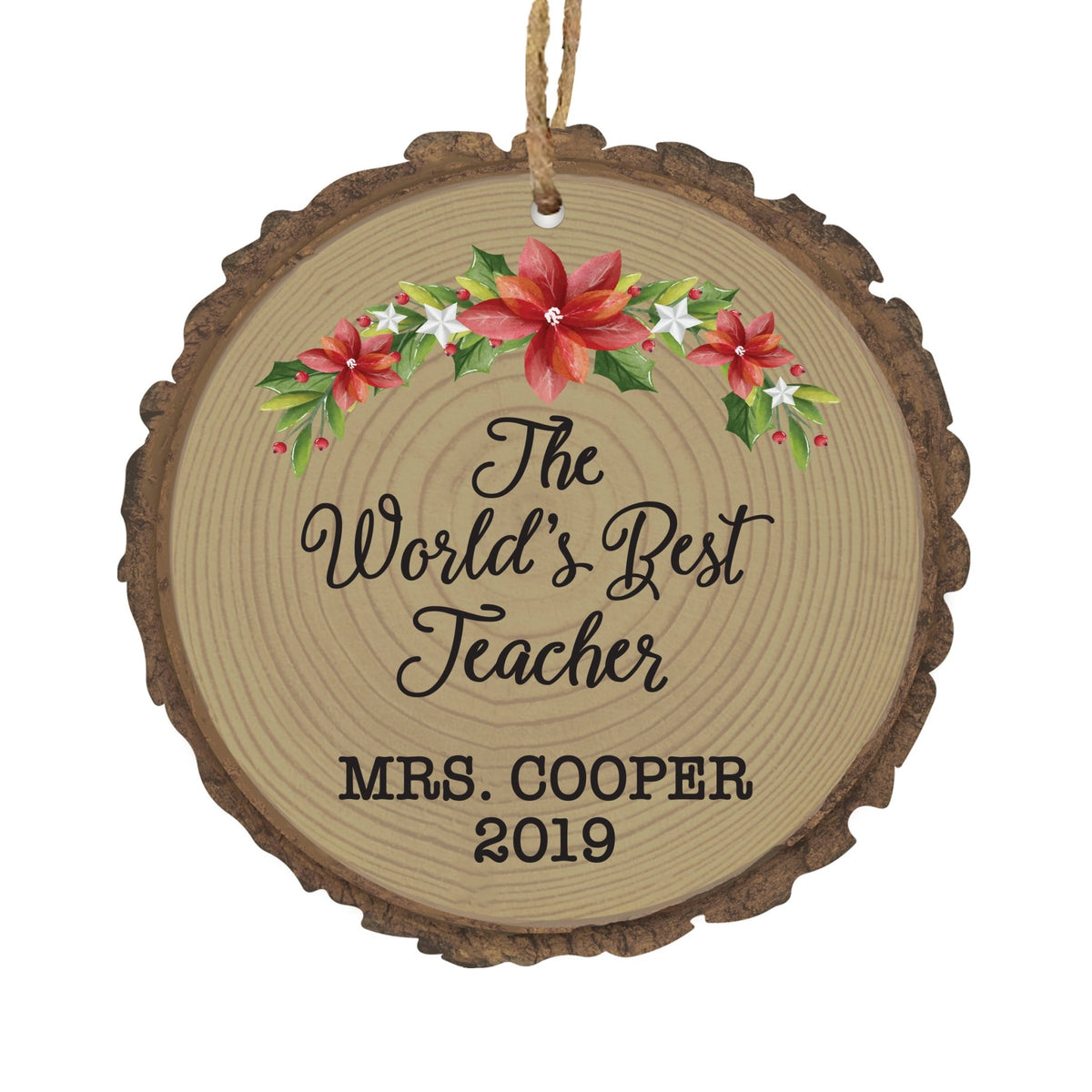 Personalized Barky Christmas Ornament For Teachers Worlds Best Teacher - LifeSong Milestones
