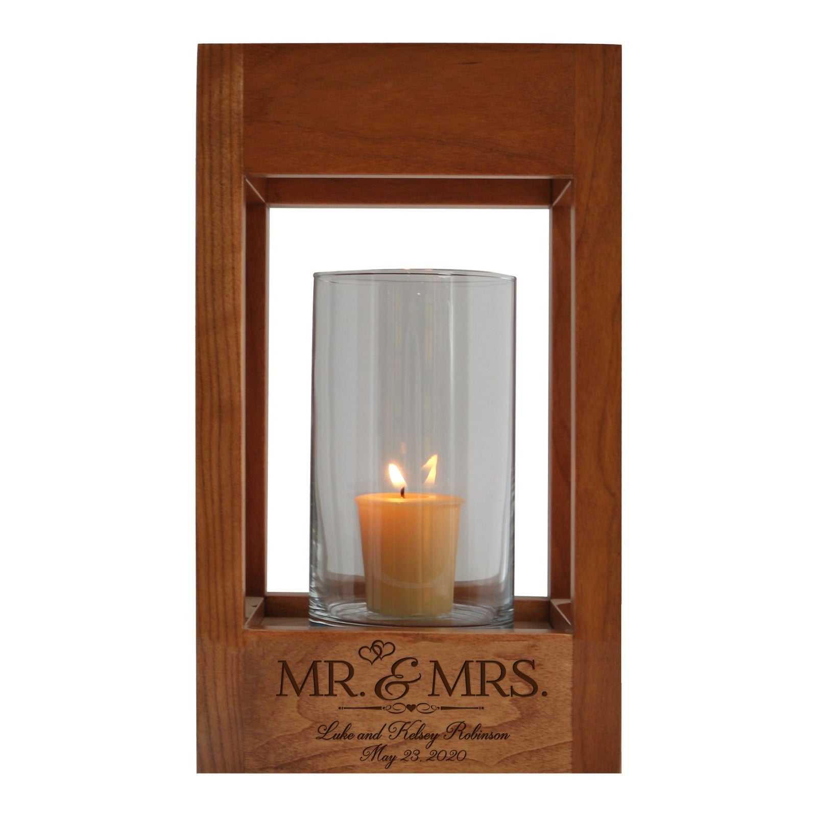 Personalized Candle Lantern for Wedding Anniversary Gift for Couple - Mr and Mrs - LifeSong Milestones