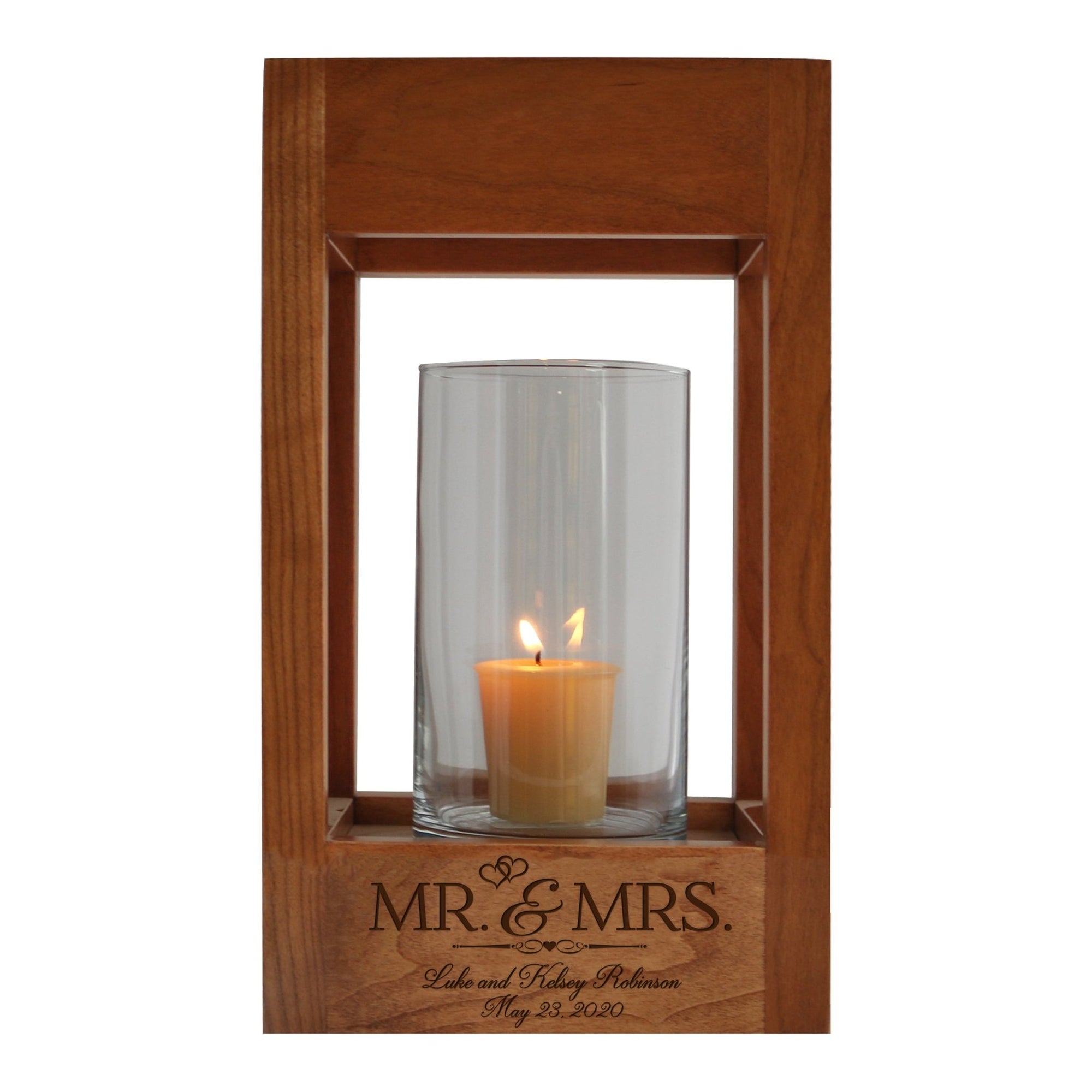 Personalized Candle Lantern for Wedding Anniversary Gift for Couple - Mr and Mrs - LifeSong Milestones