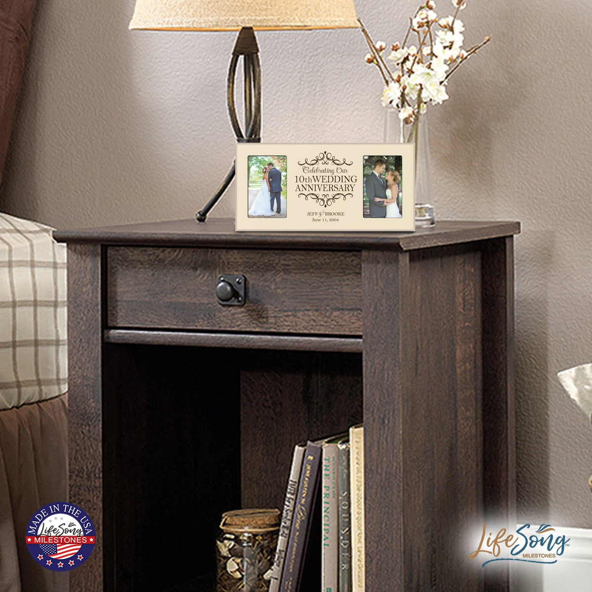 Personalized Celebration 10th Anniversary Photo Frame - LifeSong Milestones