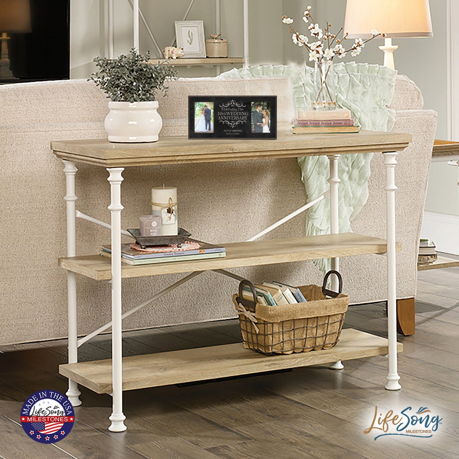 Personalized Celebration 10th Anniversary Photo Frame - LifeSong Milestones