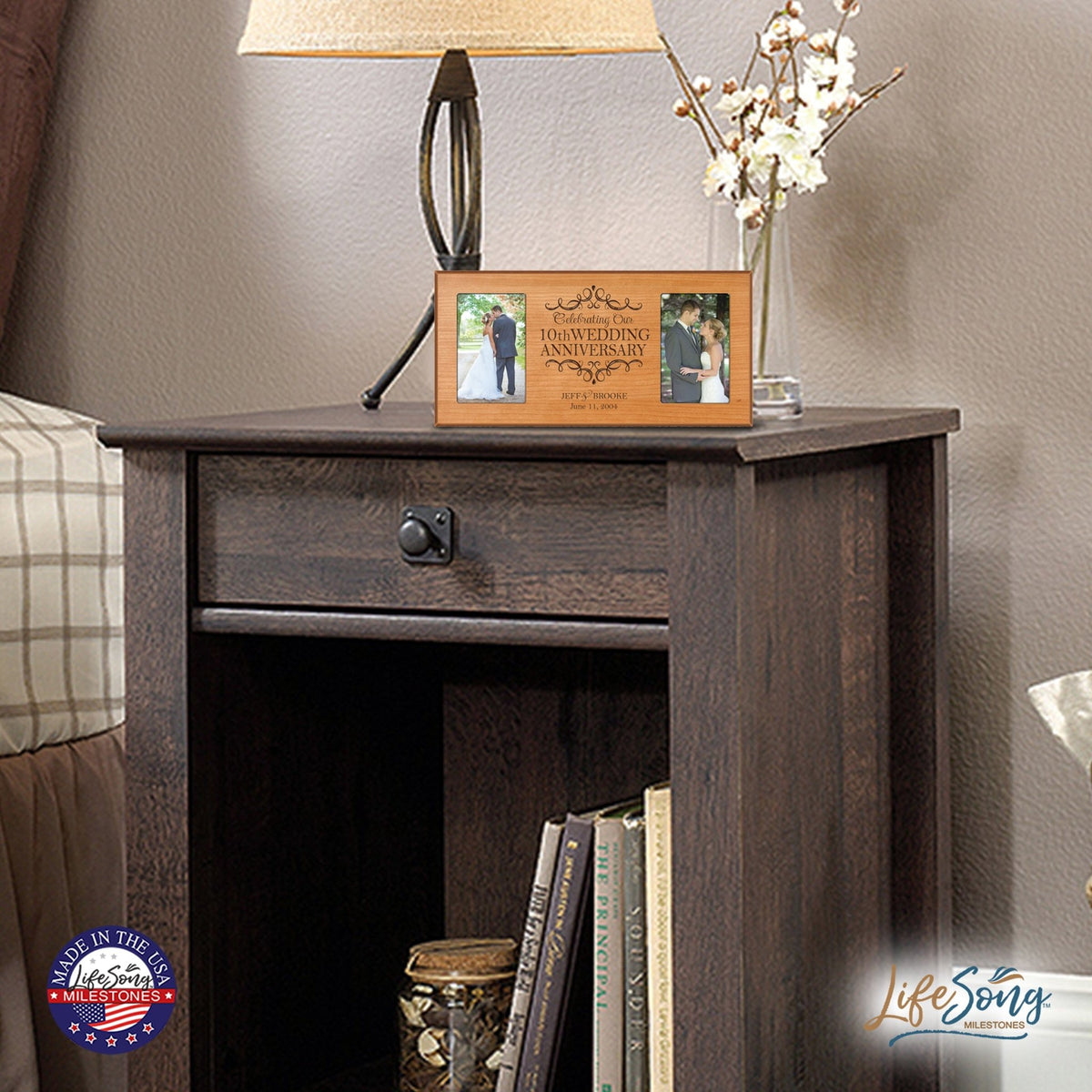 Personalized Celebration 10th Anniversary Photo Frame - LifeSong Milestones