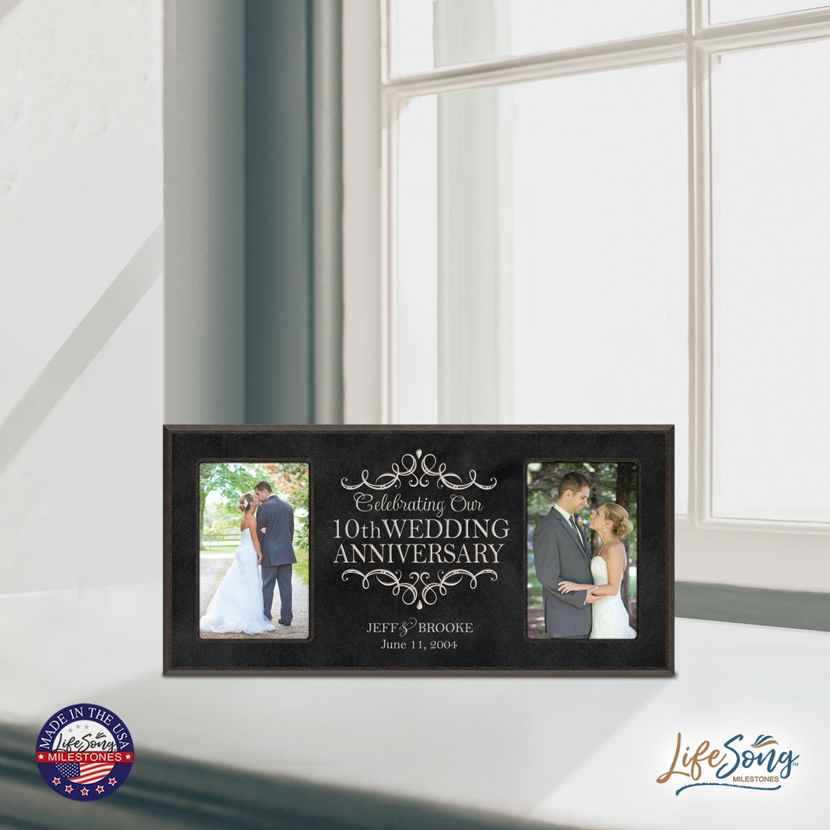 Personalized Celebration 10th Anniversary Photo Frame - LifeSong Milestones