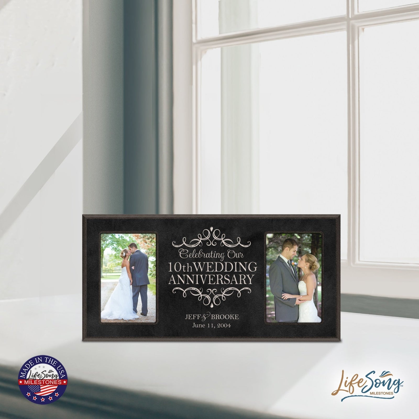 Personalized Celebration 10th Anniversary Photo Frame - LifeSong Milestones