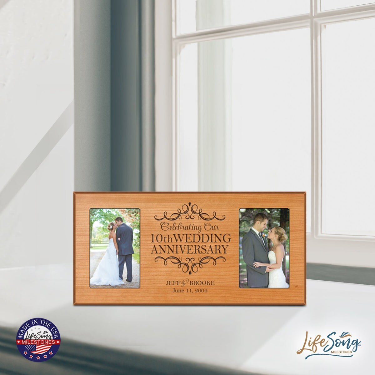 Personalized Celebration 10th Anniversary Photo Frame - LifeSong Milestones
