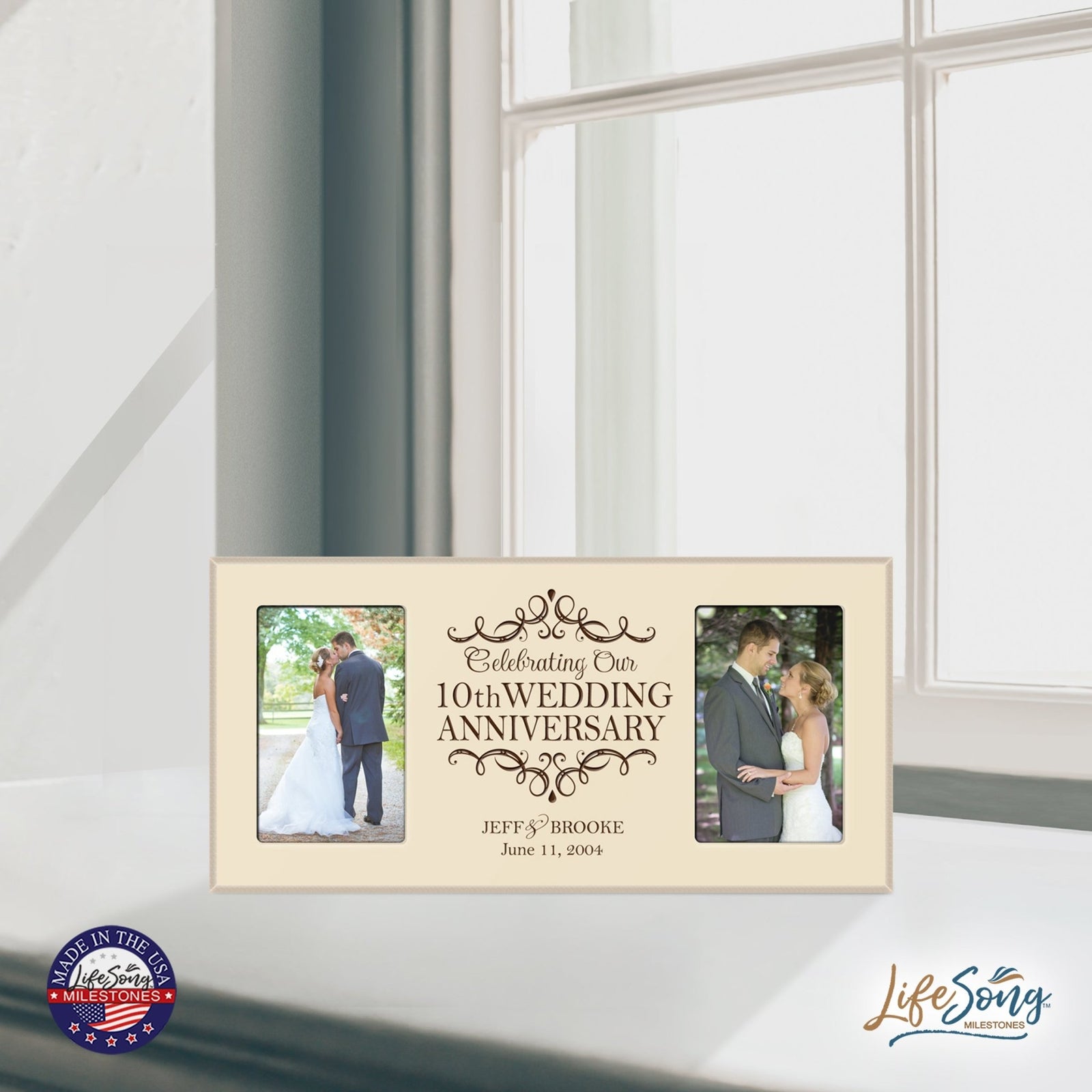 Personalized Celebration 10th Anniversary Photo Frame - LifeSong Milestones