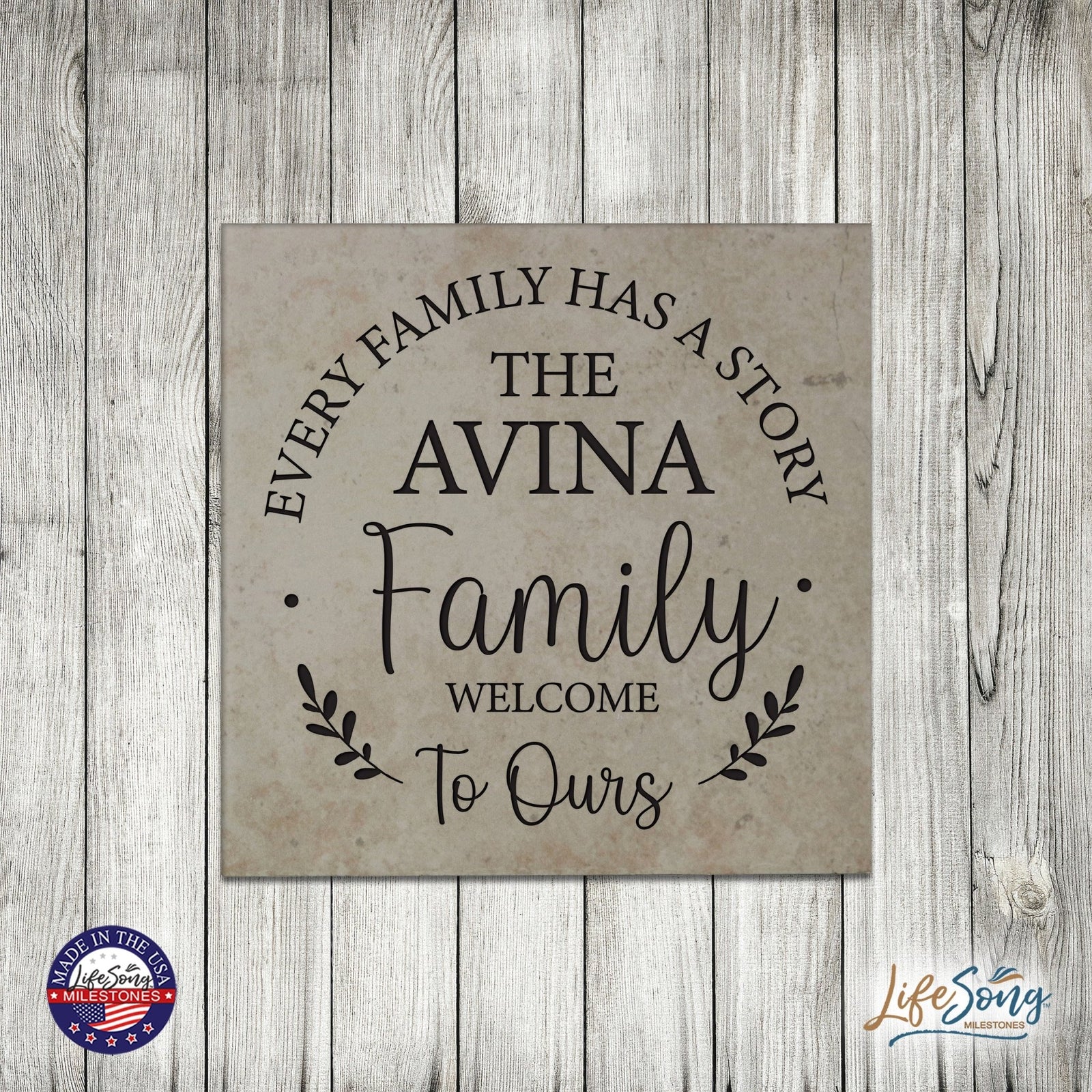 Personalized Ceramic Trivet with Inspirational verse 5.75in (Every Family Has) - LifeSong Milestones