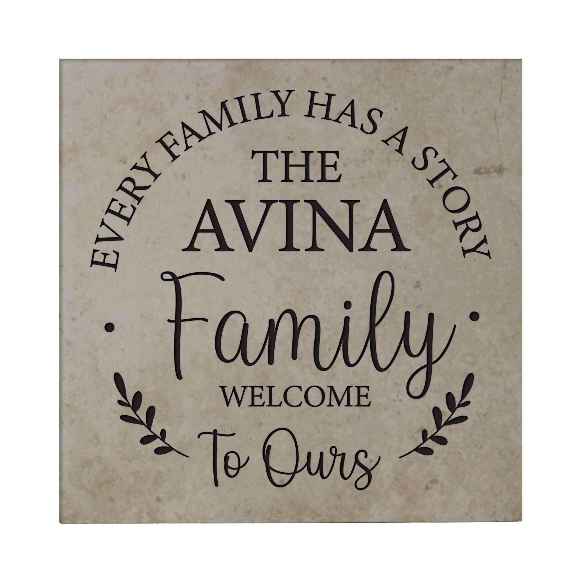 Personalized Ceramic Trivet with Inspirational verse 5.75in (Every Family Has) - LifeSong Milestones