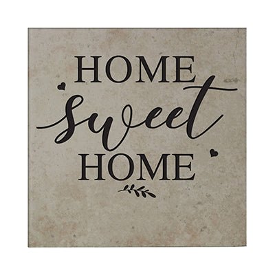 Personalized Ceramic Trivet with Inspirational verse 5.75in (Home Sweet Home) - LifeSong Milestones