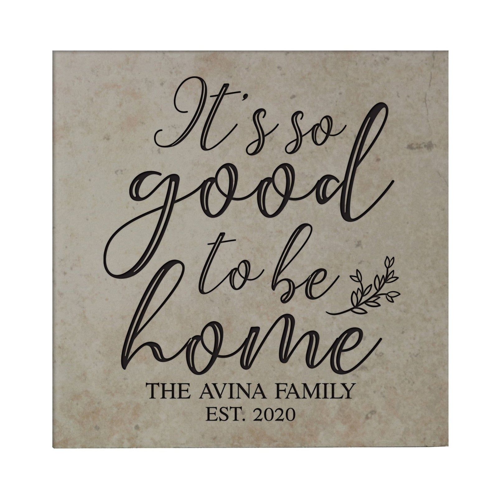 Personalized Ceramic Trivet with Inspirational verse 5.75in (It's So Good) - LifeSong Milestones