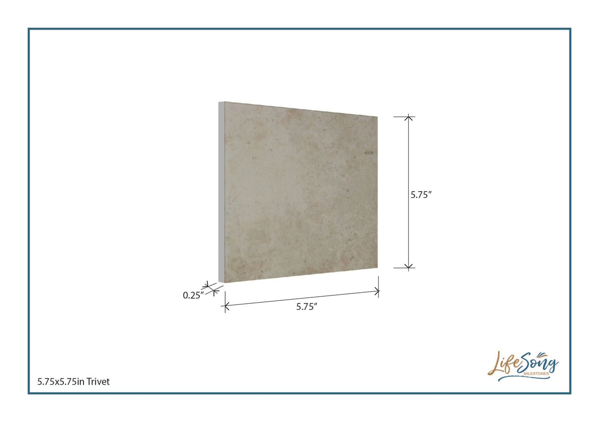 Personalized Ceramic Trivet with Inspirational verse 5.75in (The Best Things) - LifeSong Milestones