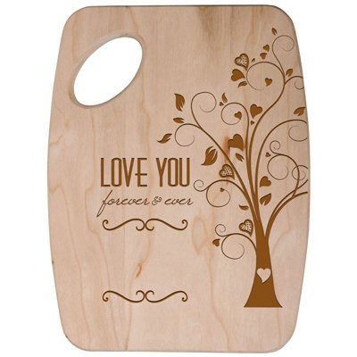 Personalized Cheese Cutting Board Gift "Love You Forever and Ever" - LifeSong Milestones