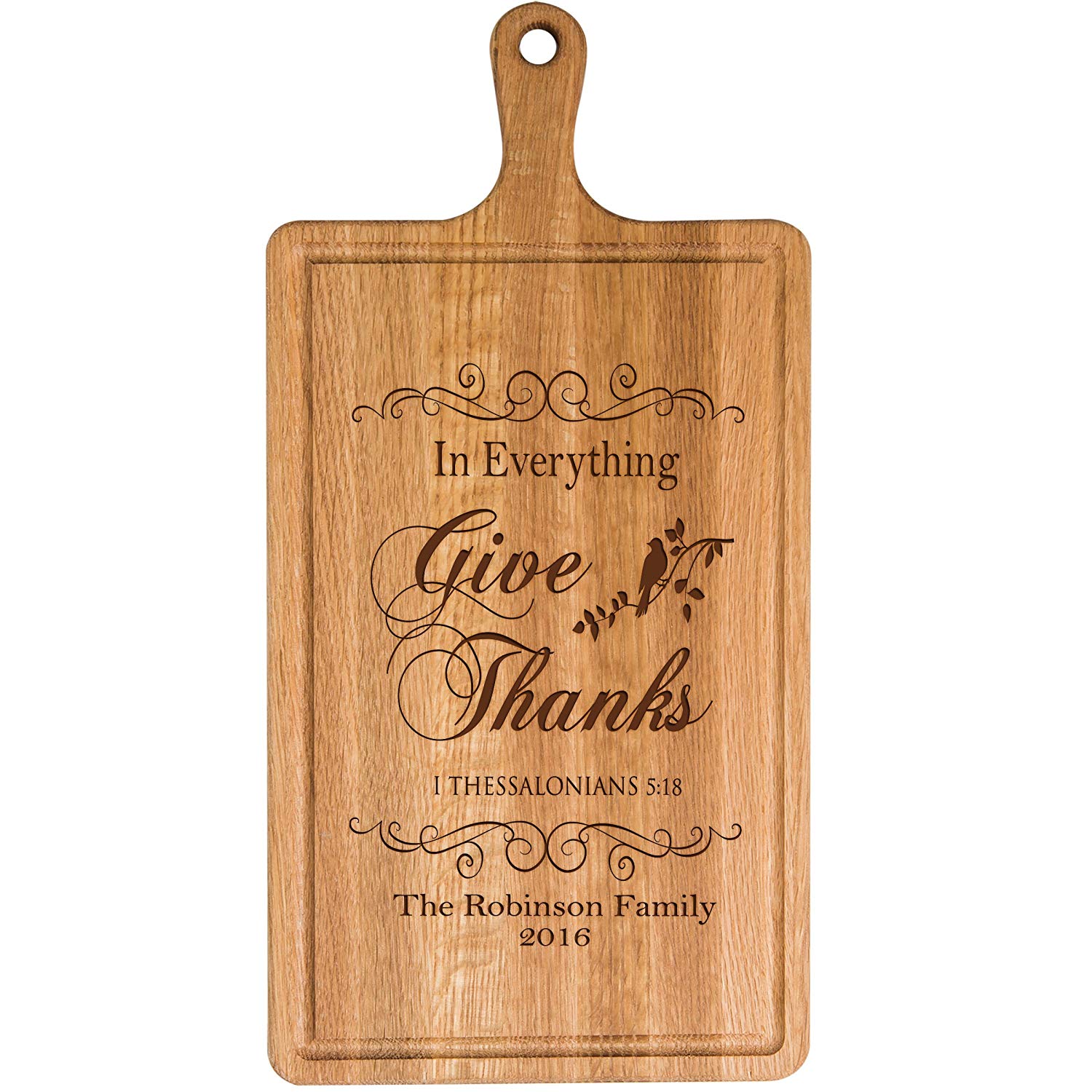 Personalized Cherry Cutting Board - Give Thanks - LifeSong Milestones