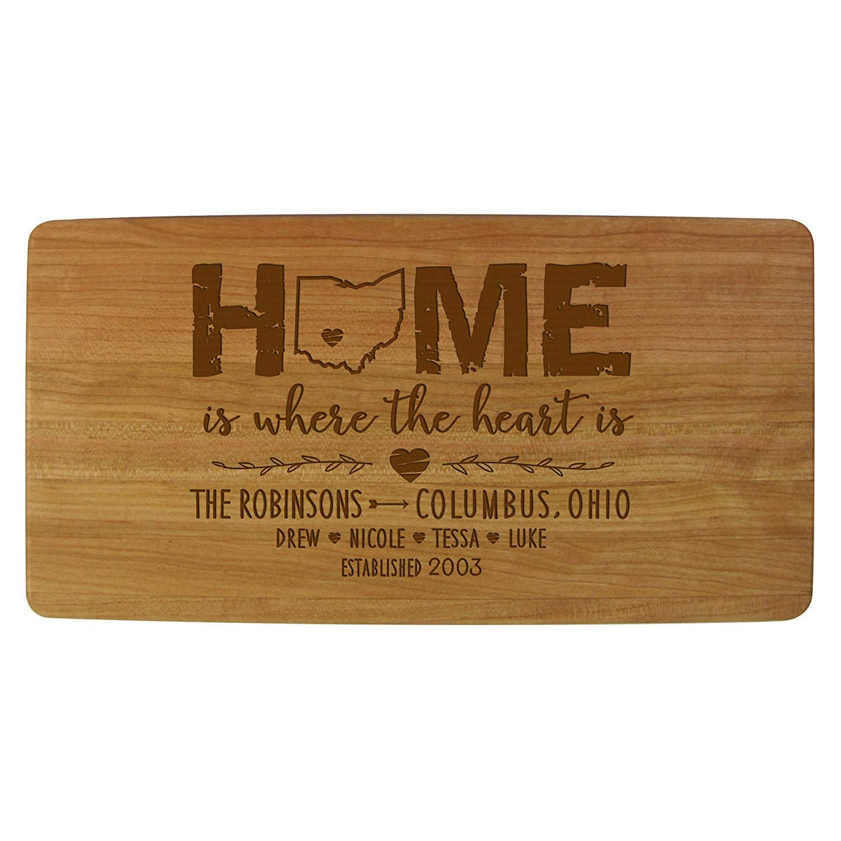 Personalized Cherry Cutting Board - Welcome To Our Home - LifeSong Milestones