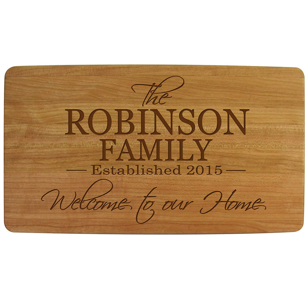 Personalized Cherry Family Cutting Board Gift - Welcome To Our Home - LifeSong Milestones