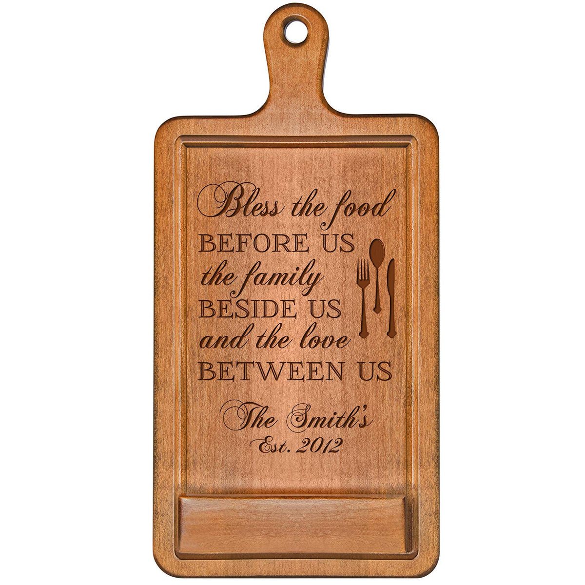 Personalized Cherry iPad Cook Book Holder - Bless The Food - LifeSong Milestones