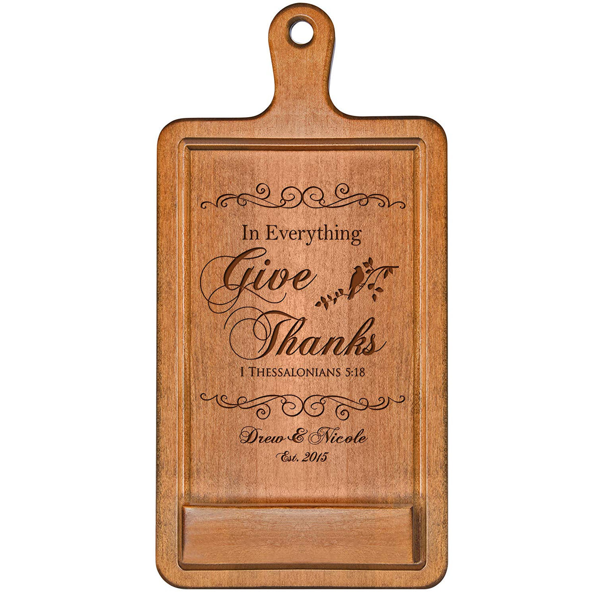 Personalized Cherry iPad Cook Book Holder - In Everything Give Thanks - LifeSong Milestones