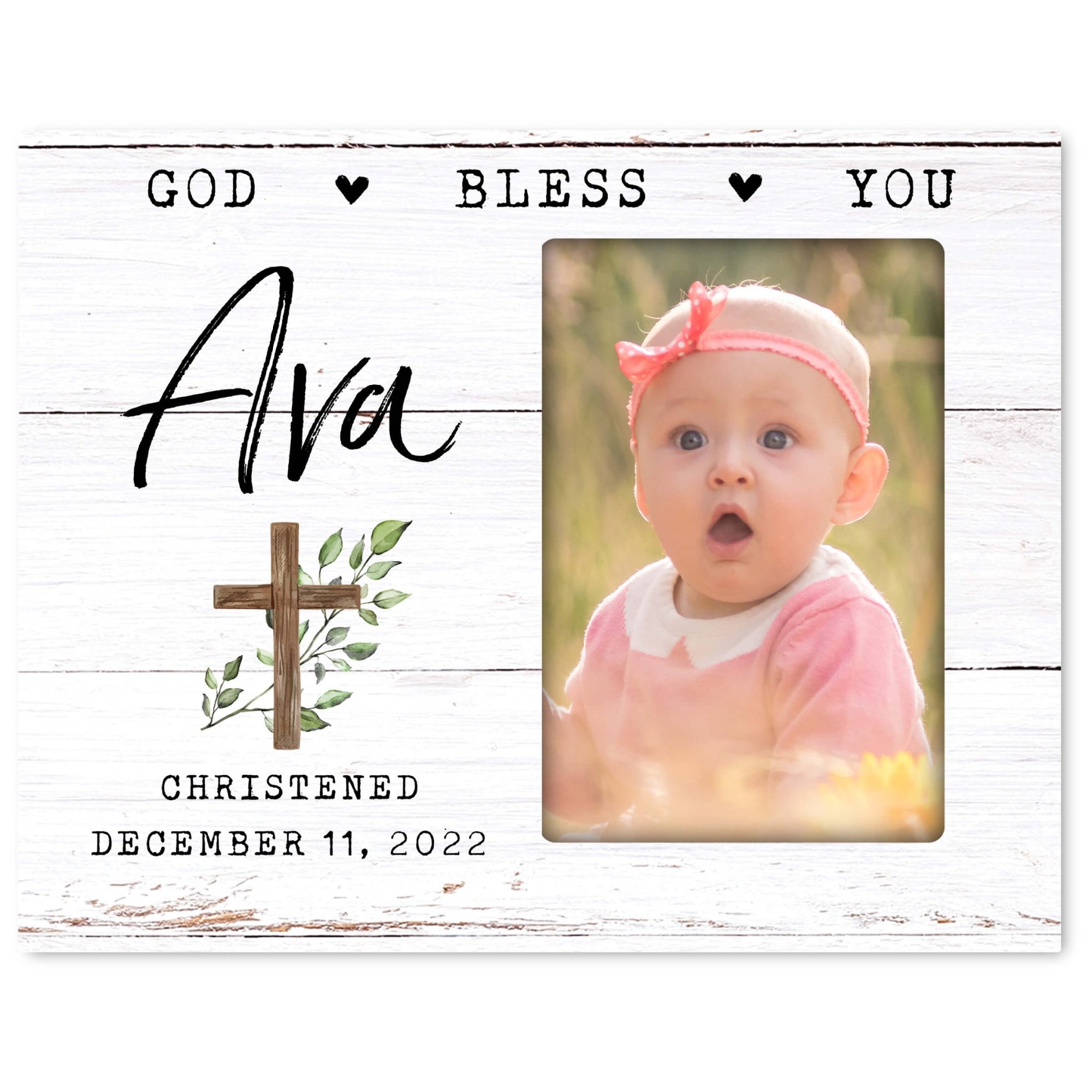 Personalized Christening Photo Frame - Be Strong - LifeSong Milestones