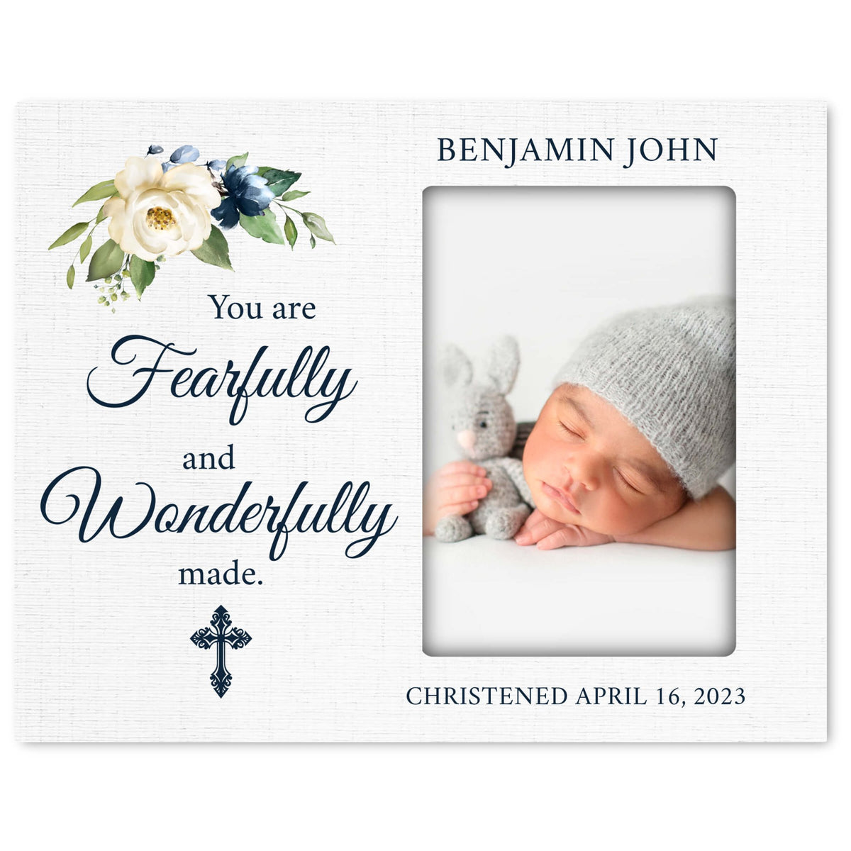 Personalized Christening Photo Frame - Be Strong - LifeSong Milestones