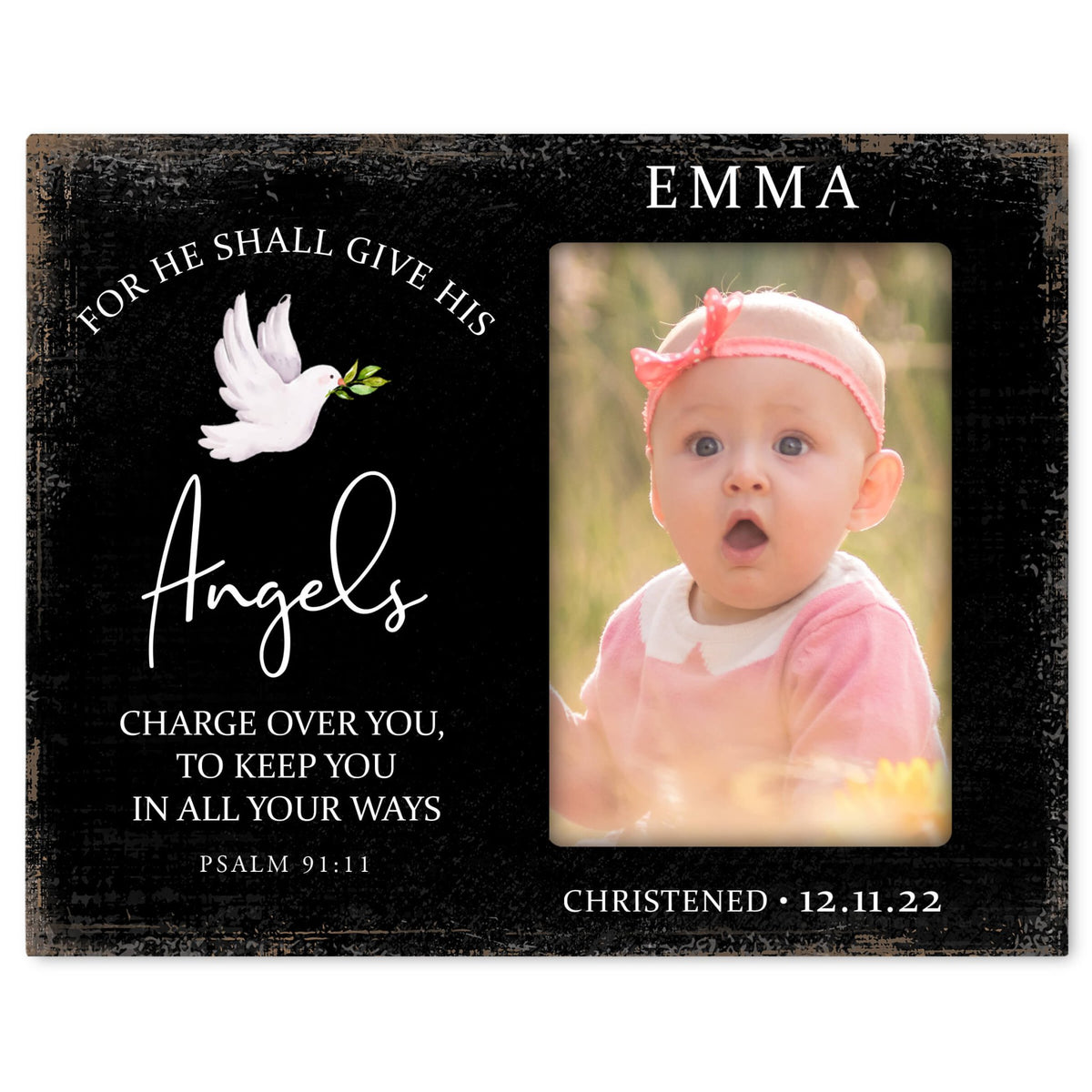 Personalized Christening Photo Frame - Be Strong - LifeSong Milestones