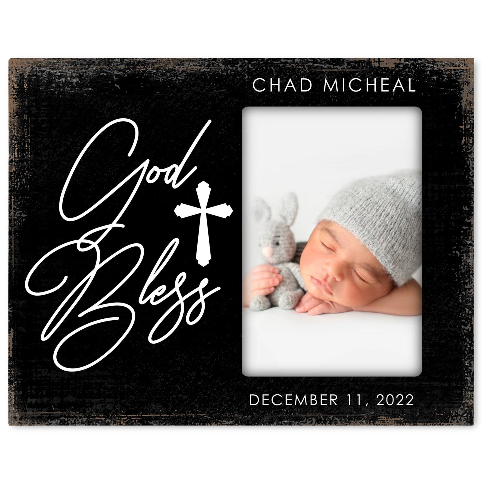 Personalized Christening Photo Frame - Be Strong - LifeSong Milestones