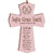 Personalized Christening Wooden Mini Cross Ornament - Jesus Loves Me - LifeSong Milestones
