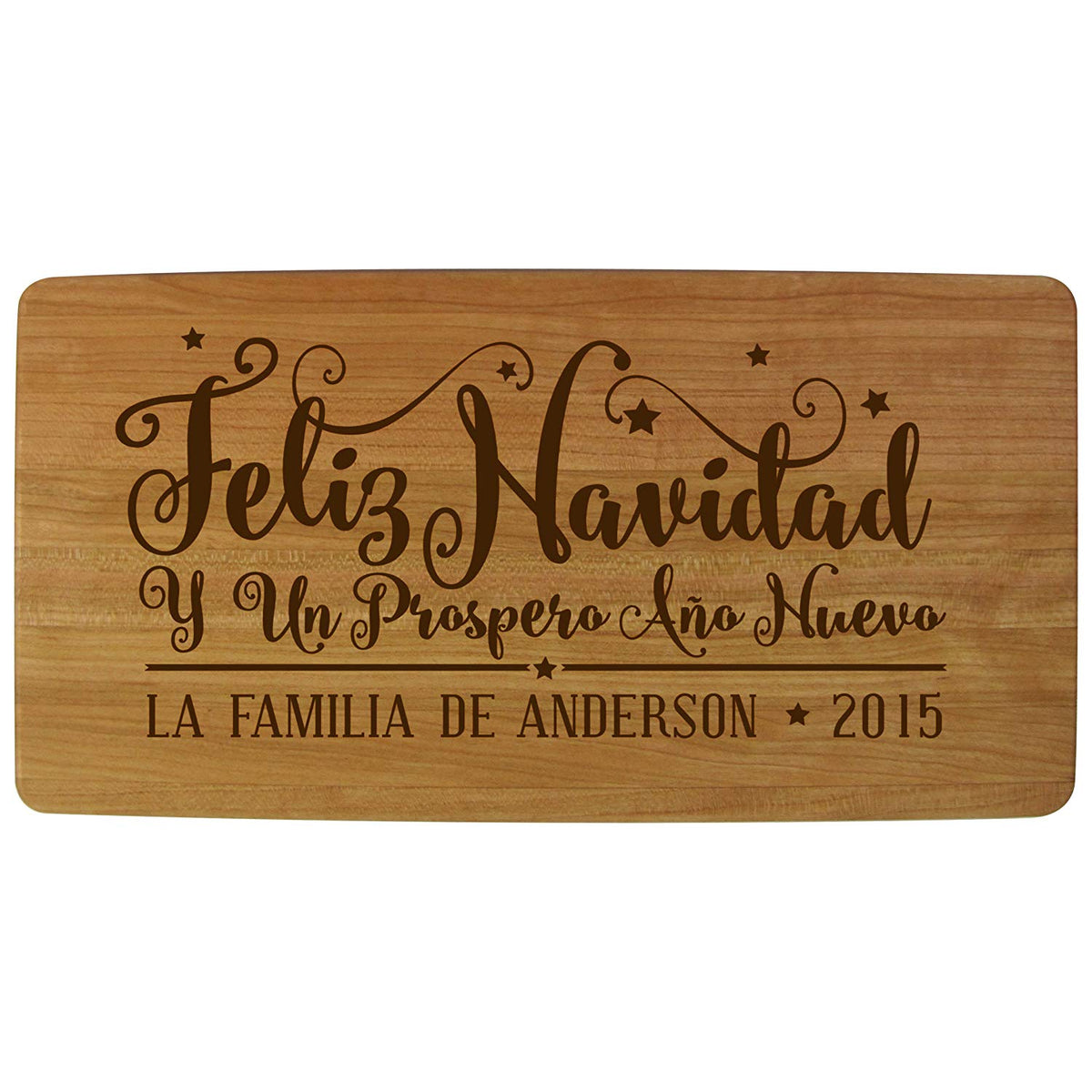 Personalized Christmas Cutting Board - Feliz Navidad - LifeSong Milestones