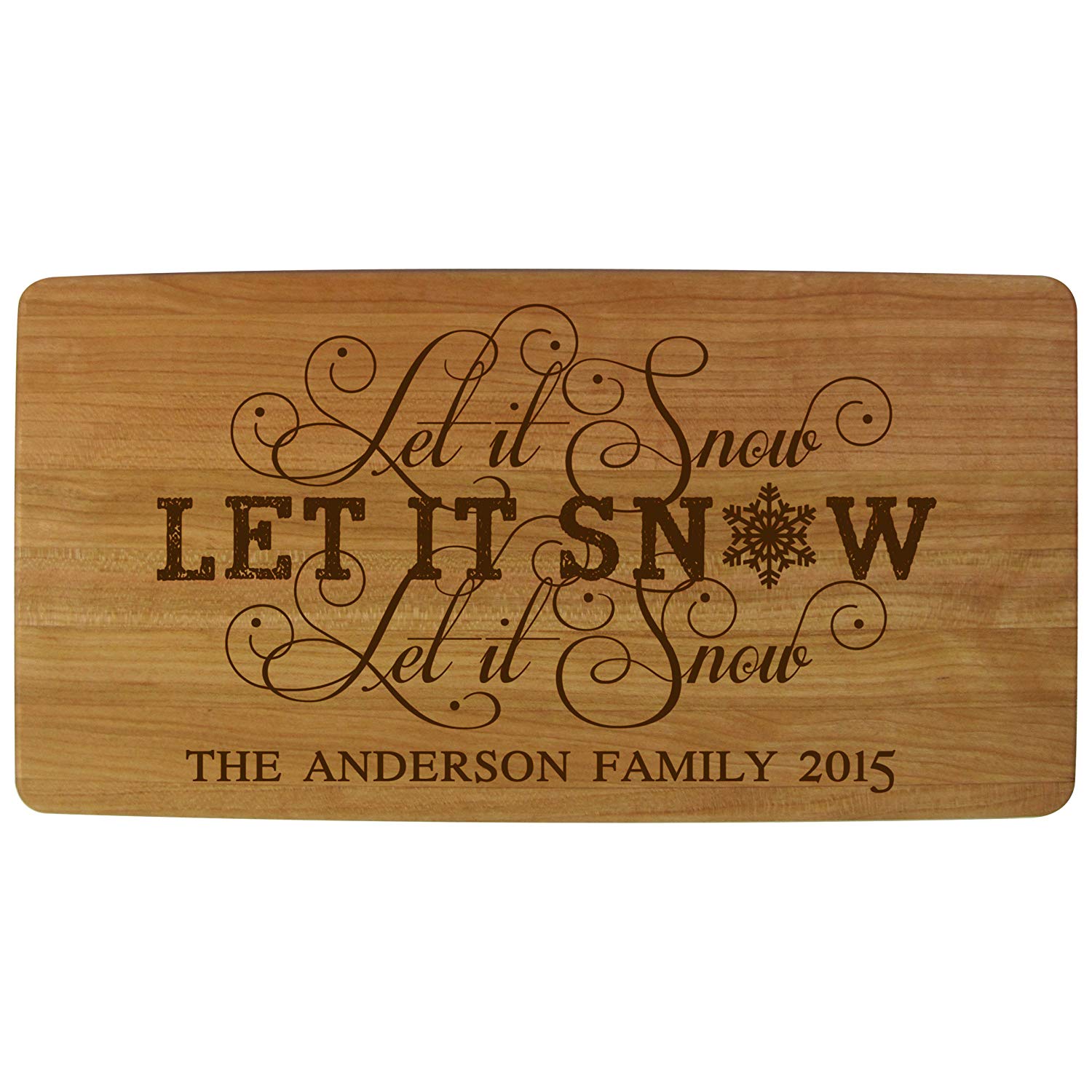 Personalized Christmas Cutting Board - Let it Snow - LifeSong Milestones