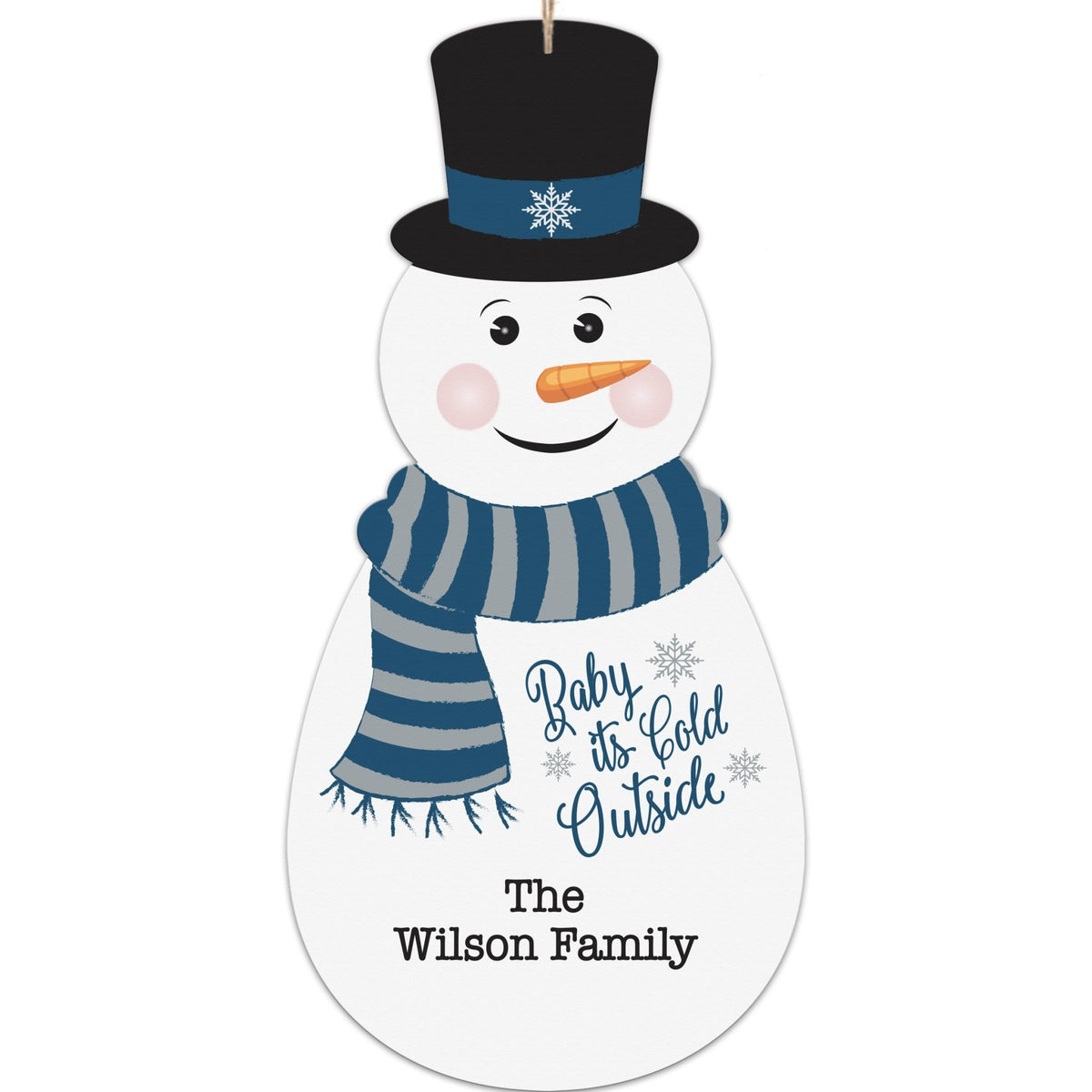 Personalized Christmas Snowman Ornament Gift - 8x16 - LifeSong Milestones