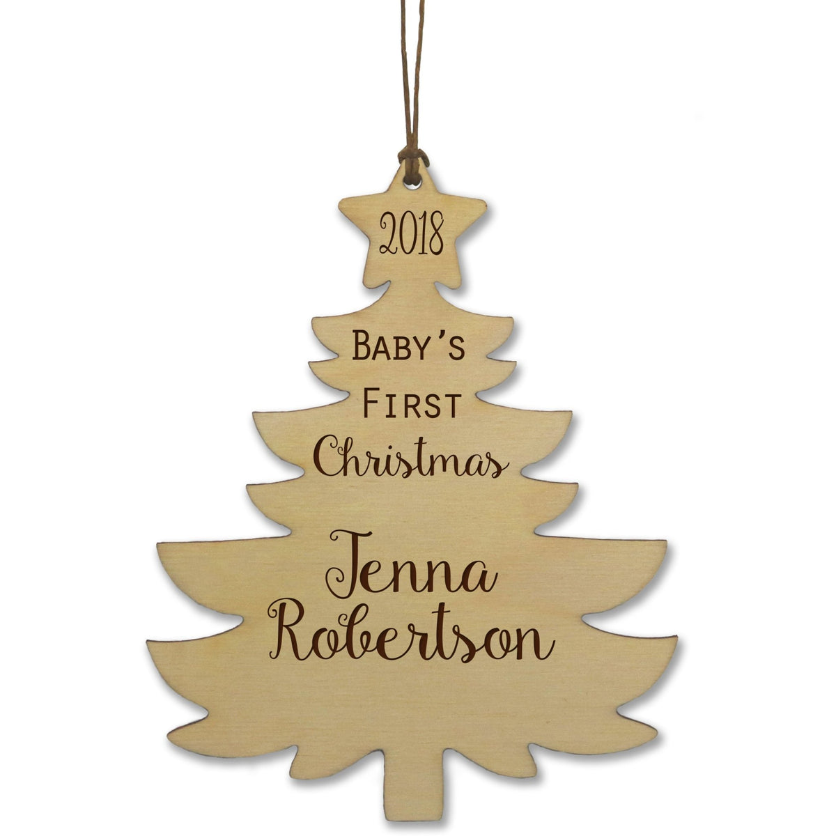 Personalized Christmas Tree Ornament - Baby&#39;s First Christmas - LifeSong Milestones
