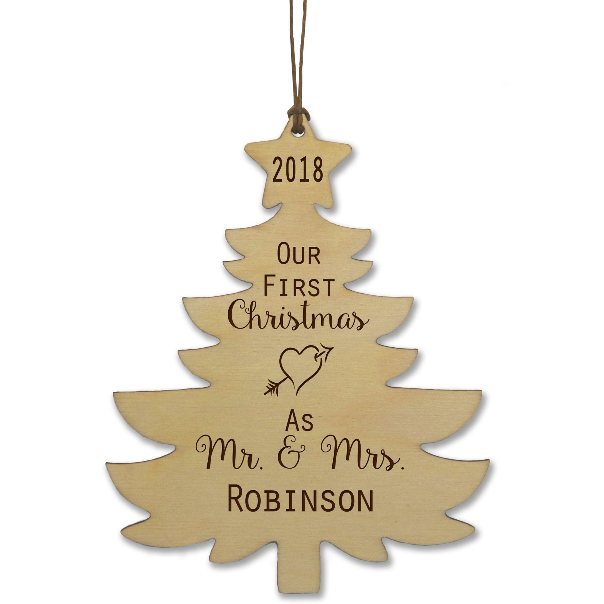 Personalized Christmas Tree Ornament - Mr and Mrs - LifeSong Milestones