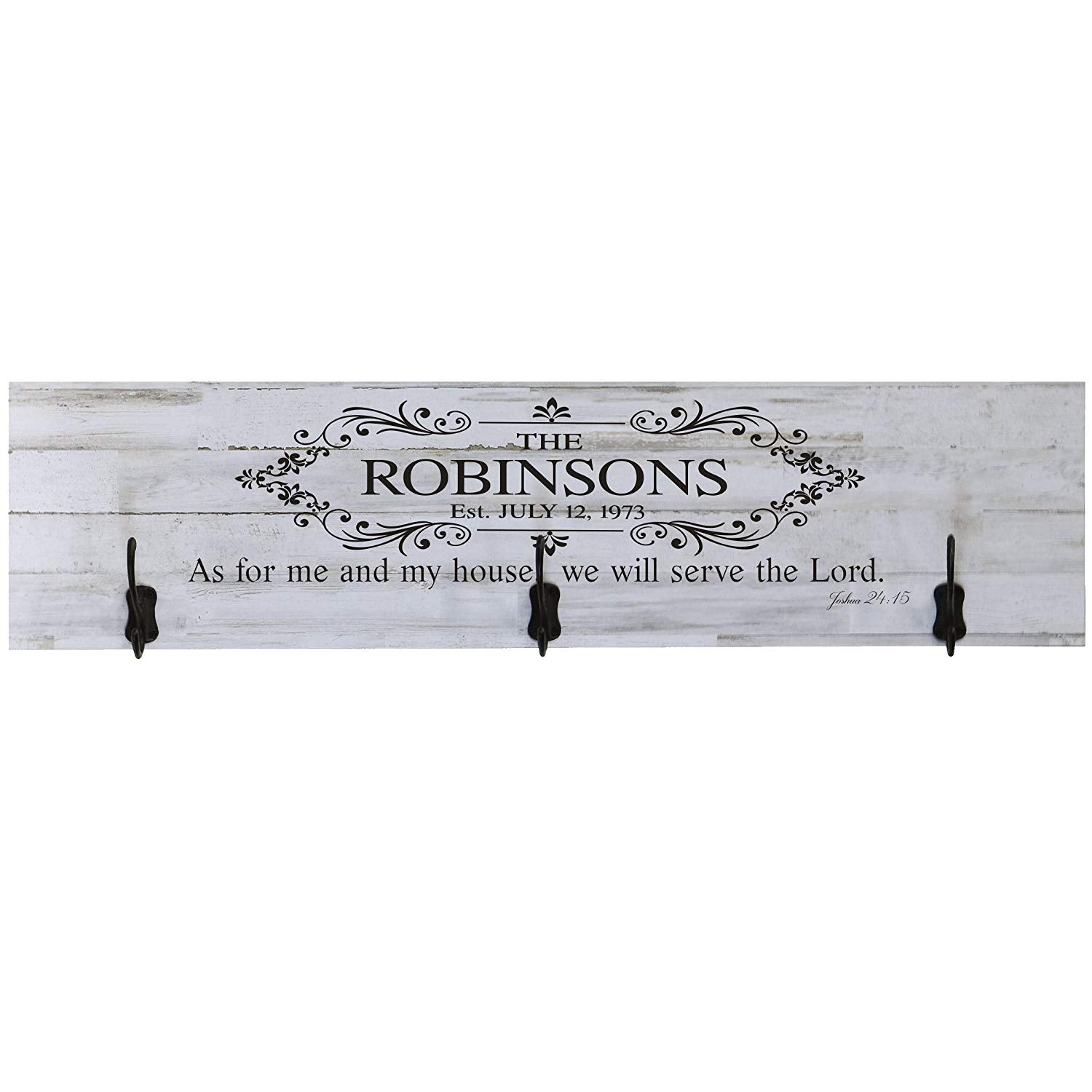Personalized Coat Rack As For Me and My House Established - LifeSong Milestones