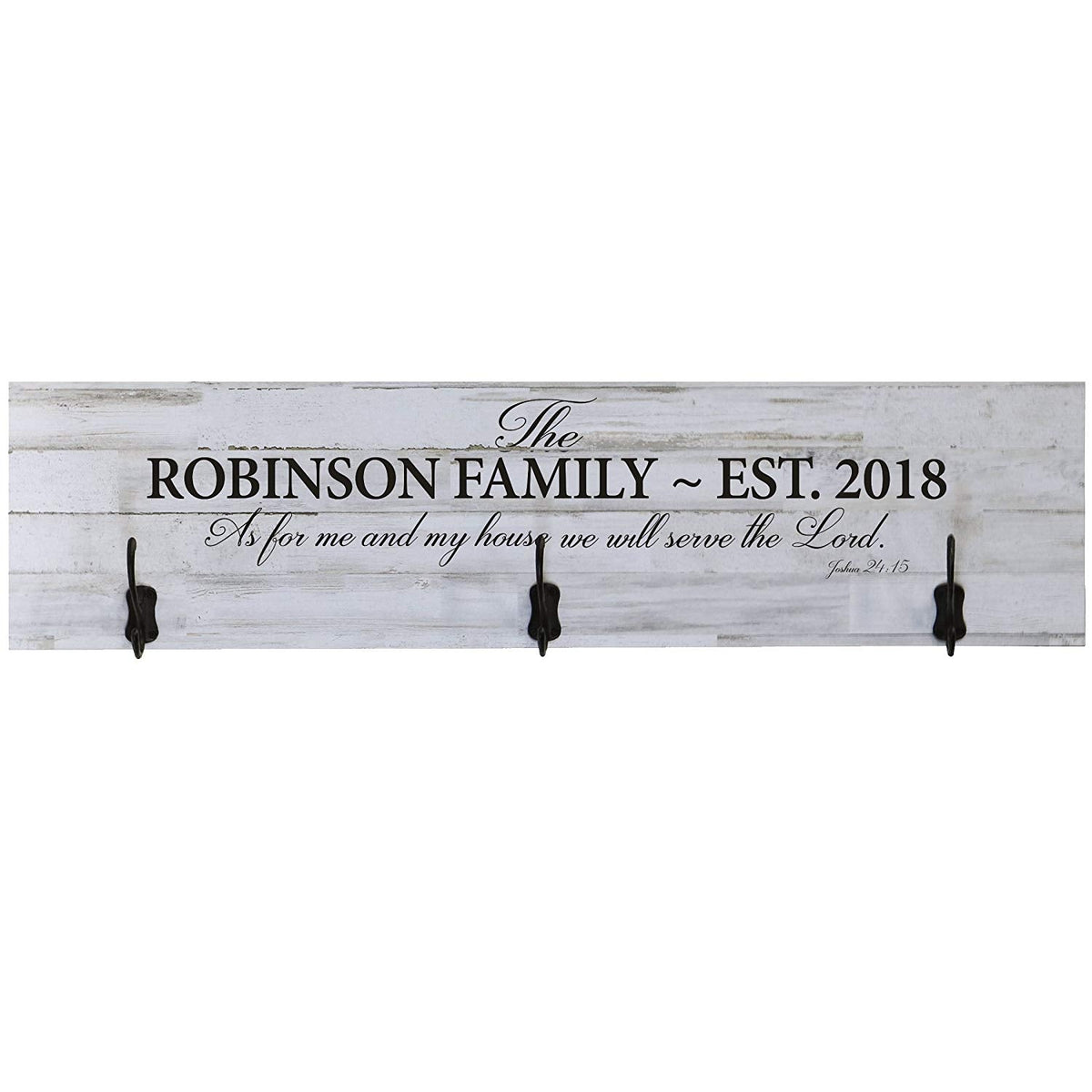 Personalized Coat Rack As For Me and My House Family - LifeSong Milestones