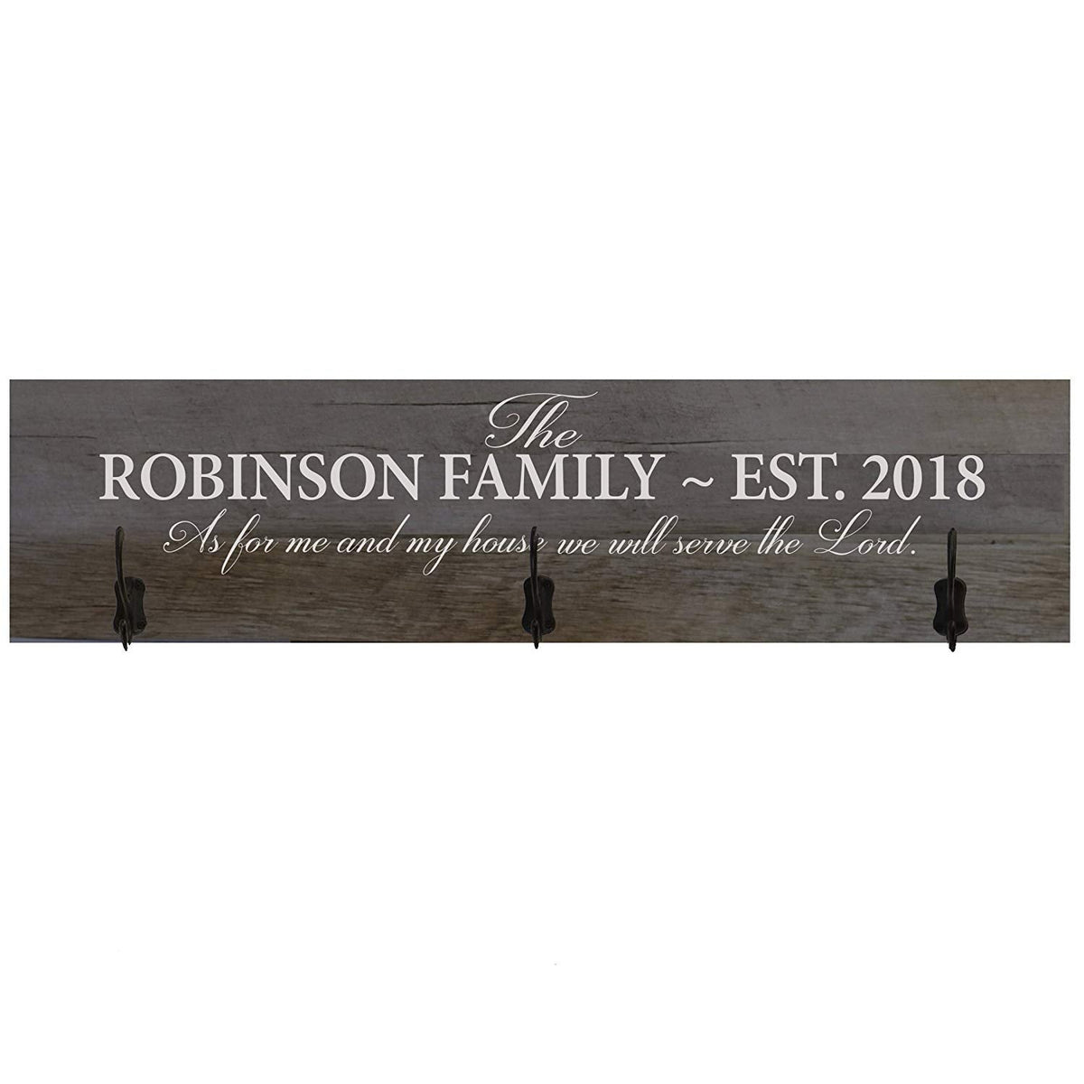 Personalized Coat Rack As For Me and My House Family - LifeSong Milestones