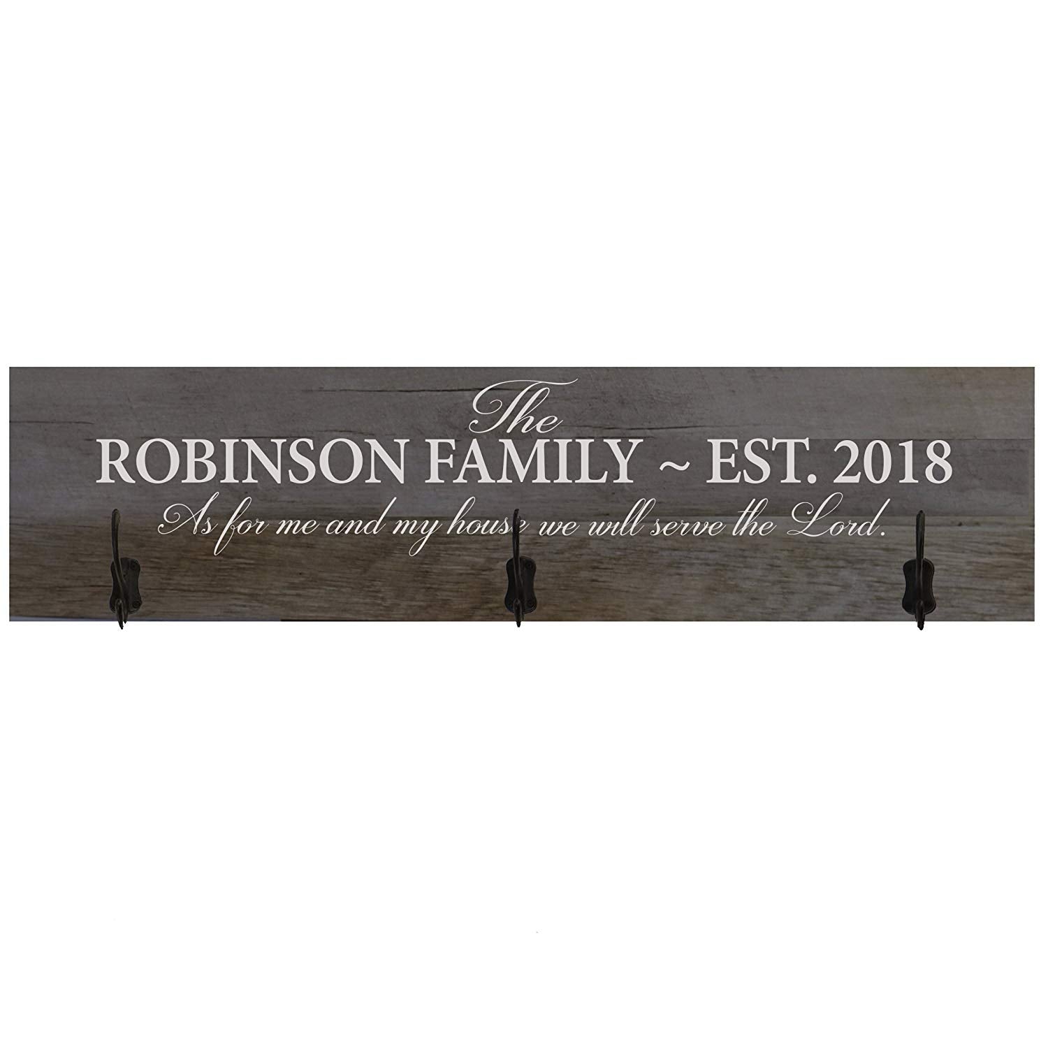 Personalized Coat Rack As For Me and My House Family - LifeSong Milestones