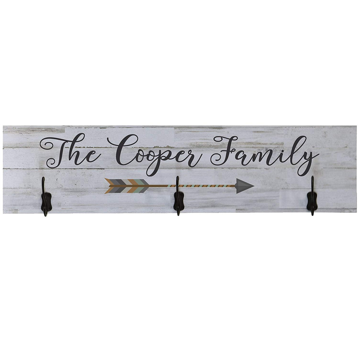 Personalized Coat Rack with Arrow Decoration Wall Sign - LifeSong Milestones