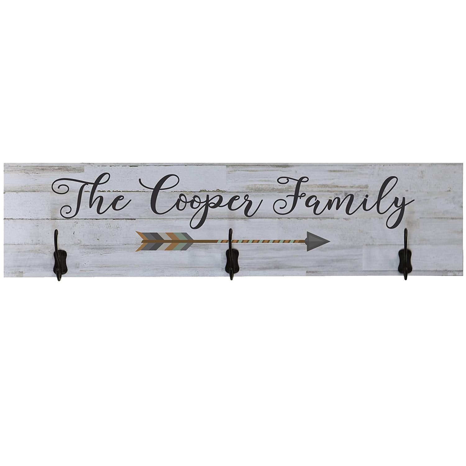 Personalized Coat Rack with Arrow Decoration Wall Sign - LifeSong Milestones