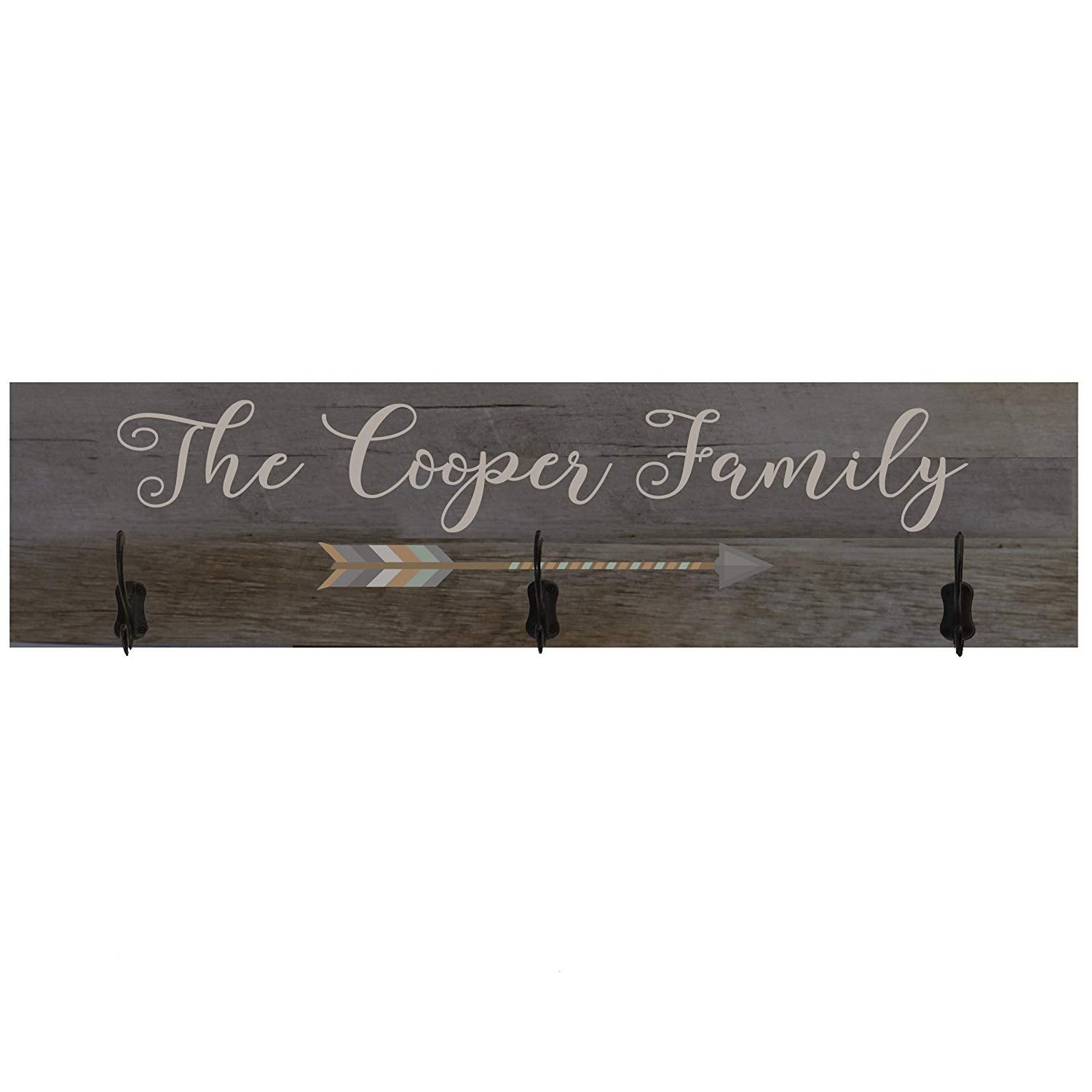 Personalized Coat Rack with Arrow Decoration Wall Sign - LifeSong Milestones