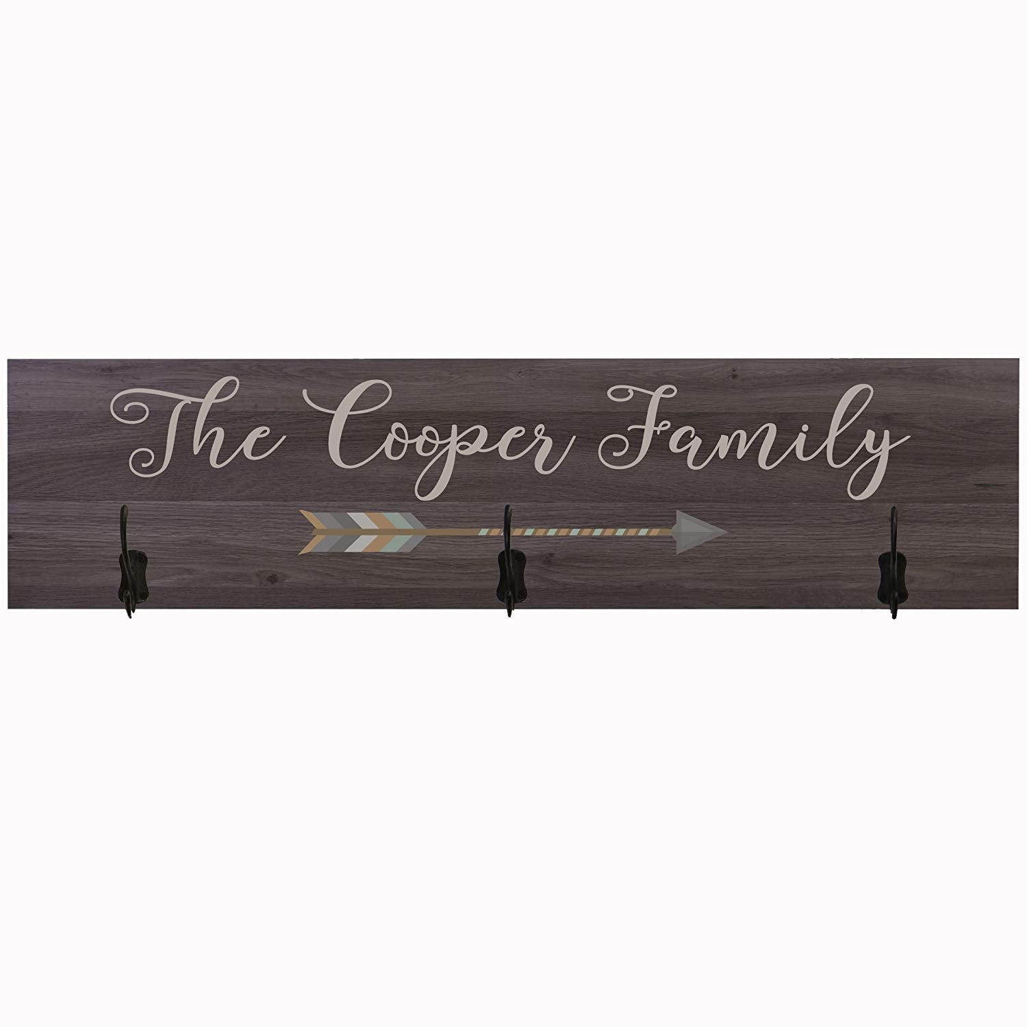 Personalized Coat Rack with Arrow Decoration Wall Sign - LifeSong Milestones