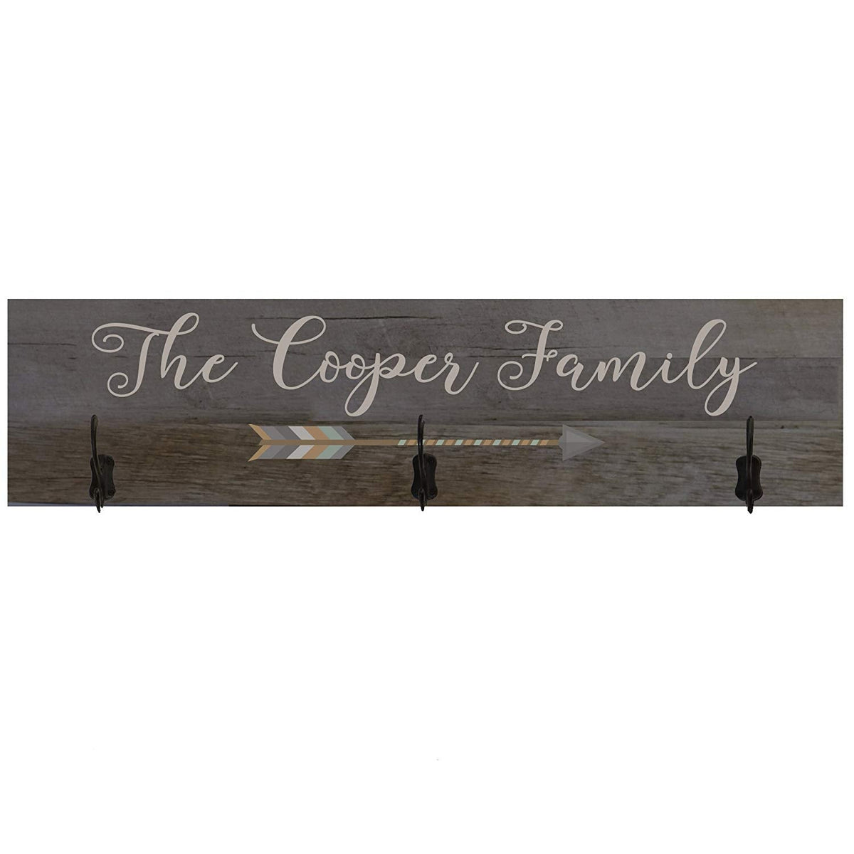 Personalized Coat Rack with Arrow Decoration Wall Sign - LifeSong Milestones