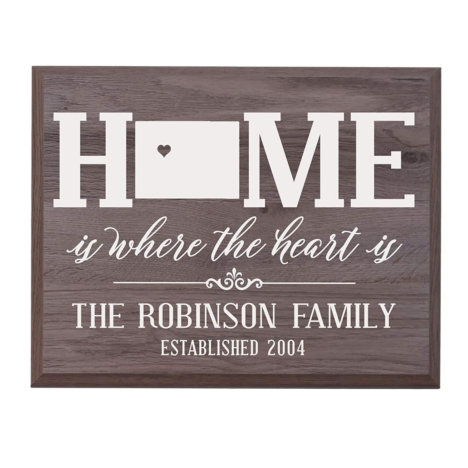 Personalized Colorado State Home is Where the heart is Sign - LifeSong Milestones