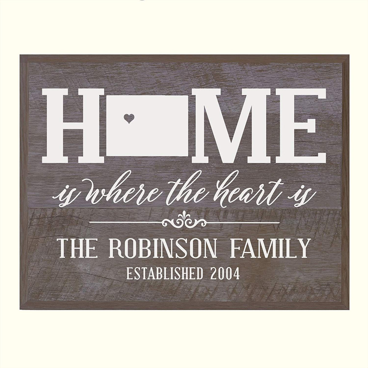 Personalized Colorado State Home is Where the heart is Sign - LifeSong Milestones
