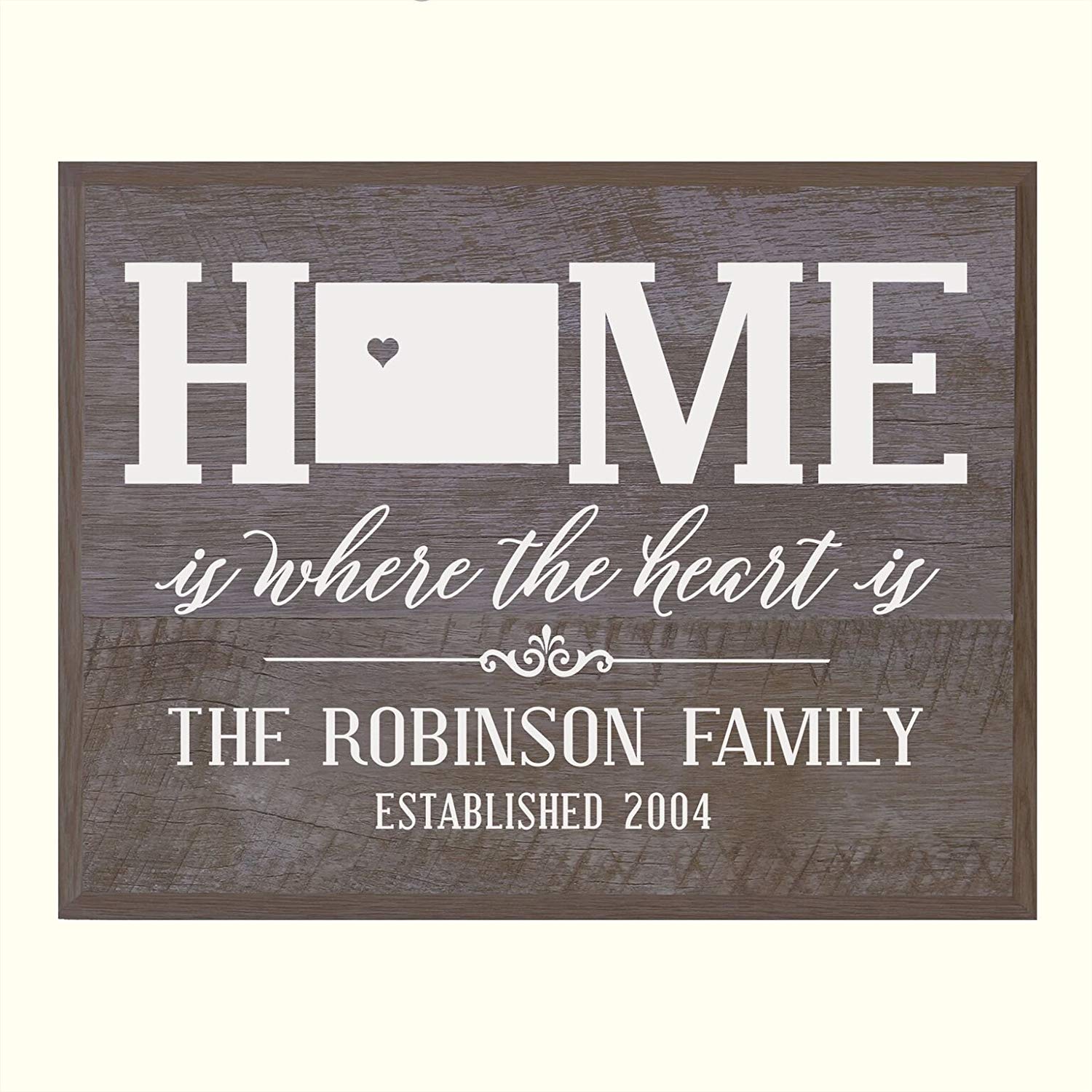 Personalized Colorado State Home is Where the heart is Sign - LifeSong Milestones