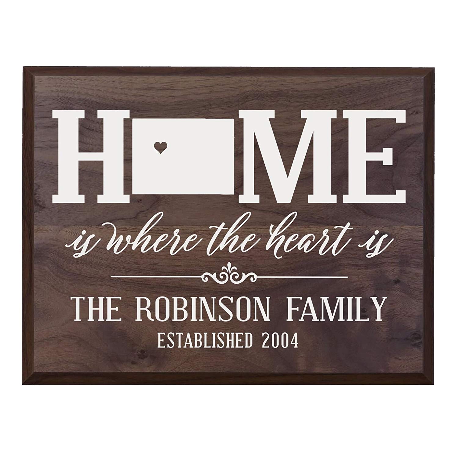 Personalized Colorado State Home is Where the heart is Sign - LifeSong Milestones