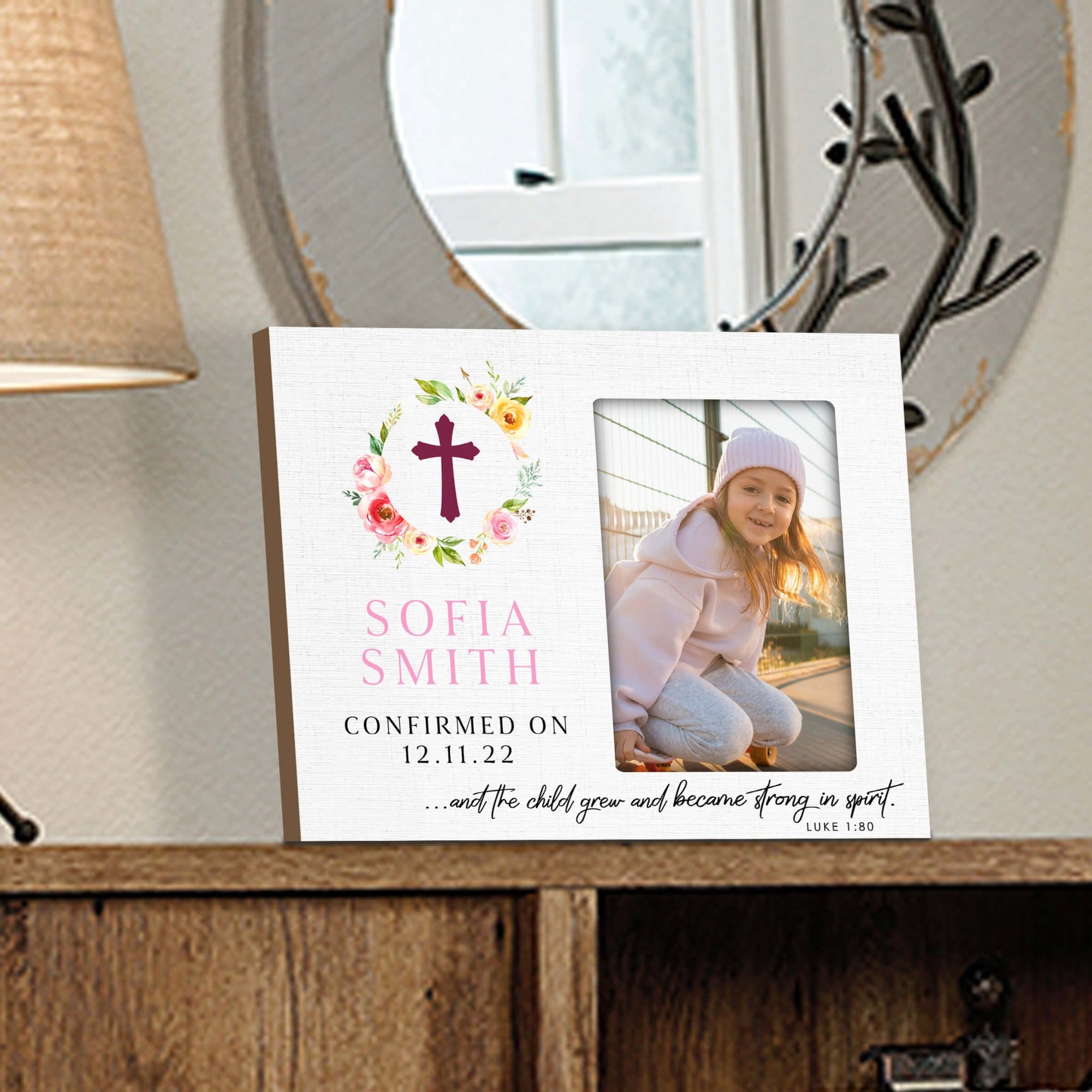 Personalized Confirmation Photo Frame - Trust In The Lord - LifeSong Milestones